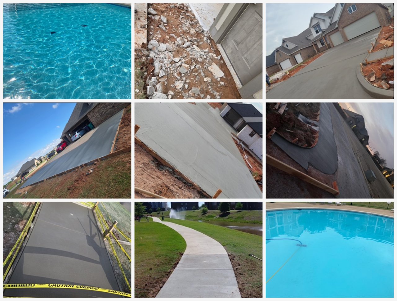 Sidewalk Installation — Midwest City, OK (multiple photographs)