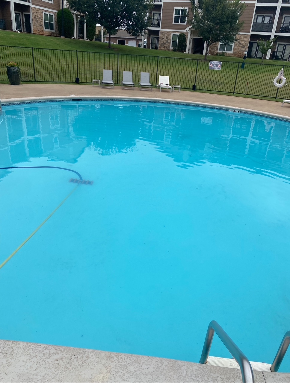Apartment community pool in OKC