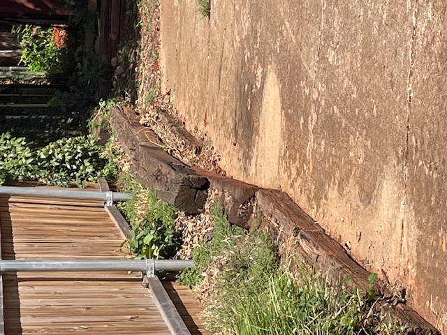 Before retaining wall